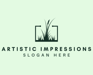 Gardening Grass Lawn logo design