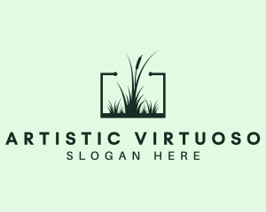 Gardening Grass Lawn logo design