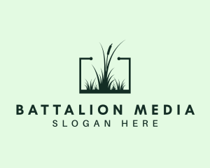 Gardening Grass Lawn logo design