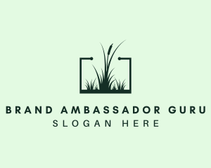 Gardening Grass Lawn logo design