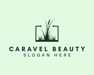 Gardening Grass Lawn logo design