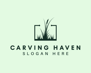 Gardening Grass Lawn logo design