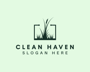 Gardening Grass Lawn logo design