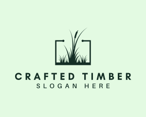 Gardening Grass Lawn logo design