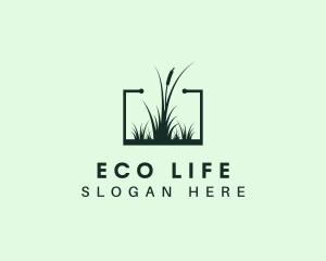 Gardening Grass Lawn logo design