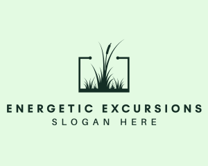 Gardening Grass Lawn logo design