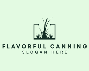 Gardening Grass Lawn logo design