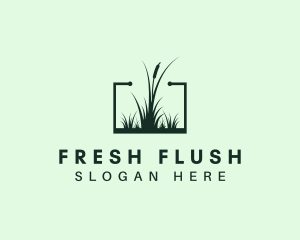 Gardening Grass Lawn logo design