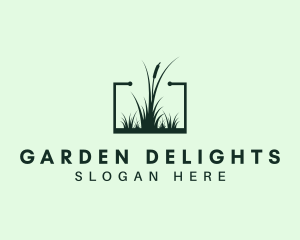 Gardening Grass Lawn logo design