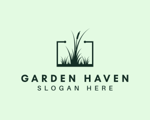 Gardening Grass Lawn logo design