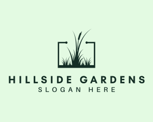 Gardening Grass Lawn logo design