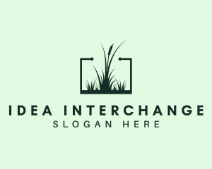 Gardening Grass Lawn logo design