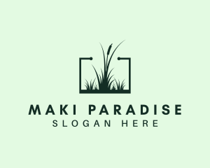 Gardening Grass Lawn logo design