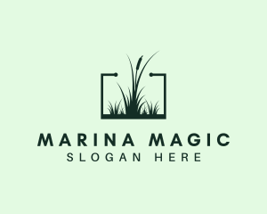 Gardening Grass Lawn logo design