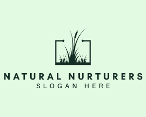 Gardening Grass Lawn logo design