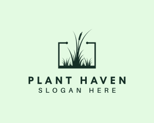 Gardening Grass Lawn logo design