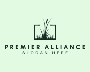 Gardening Grass Lawn logo design