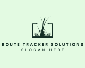 Gardening Grass Lawn logo design