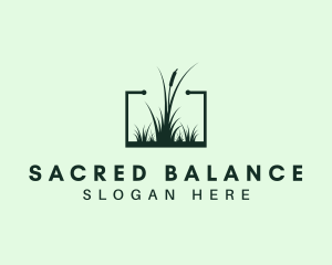 Gardening Grass Lawn logo design