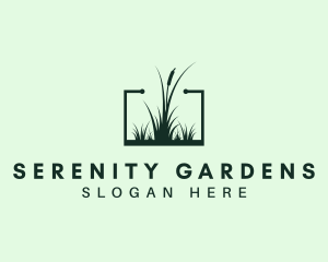 Gardening Grass Lawn logo design