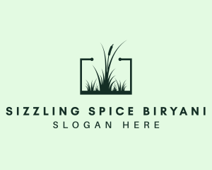 Gardening Grass Lawn logo design