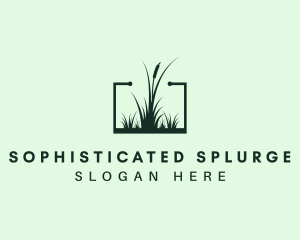 Gardening Grass Lawn logo design