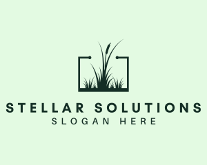 Gardening Grass Lawn logo design