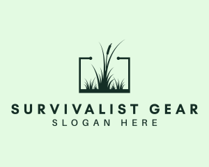 Gardening Grass Lawn logo design