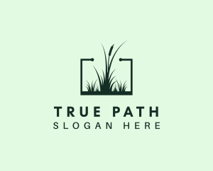 Gardening Grass Lawn logo design