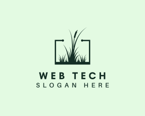 Gardening Grass Lawn logo design