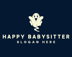 Halloween Happy Ghost logo design