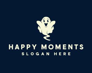 Halloween Happy Ghost logo design