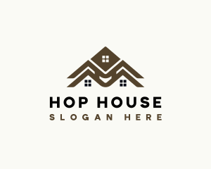 House Roofing Real Estate logo design