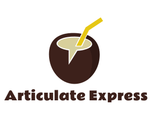 Coconut Drink Chat logo design