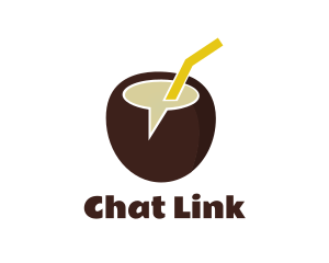 Coconut Drink Chat logo design