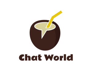 Coconut Drink Chat logo design