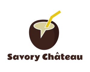 Coconut Drink Chat logo design