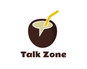 Coconut Drink Chat logo design