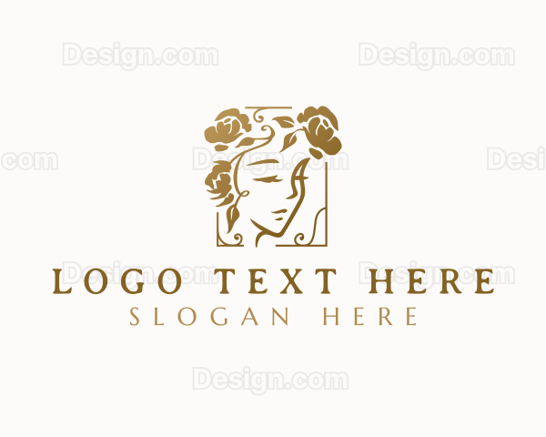 Floral Woman Beauty Logo