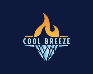 Fire Ice Cooling logo design