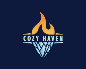 Fire Ice Cooling logo design