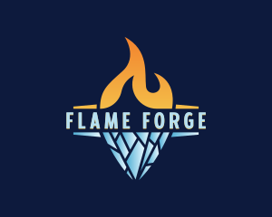 Fire Ice Cooling logo design