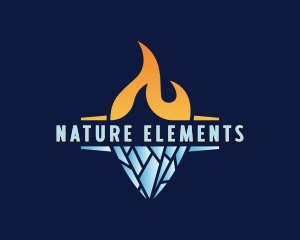 Fire Ice Cooling logo design