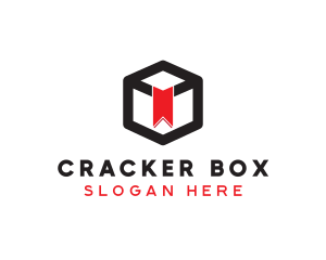 Box Cube Bookmark logo design