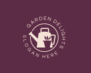 Landscaping Watering Can Plant logo design