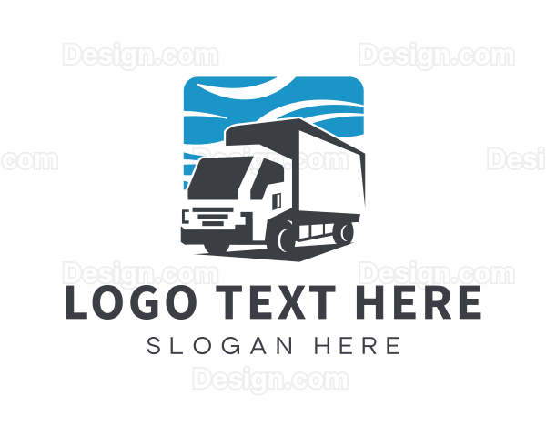 Closed Van Logistic Trucking Logo