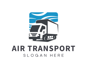 Closed Van Logistic Trucking logo design