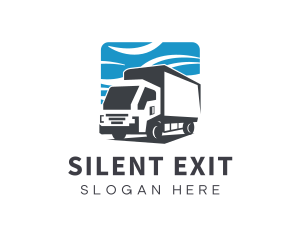 Closed Van Logistic Trucking logo design