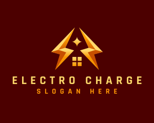 Lightning House Star logo design