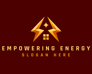 Lightning House Star logo design